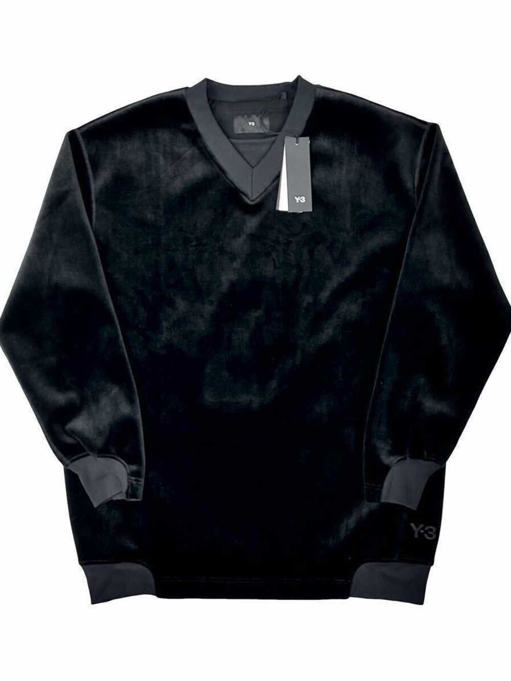 Y-3 Adidas Velvet Crew Sweatshirt Black Unisex Size M – NWT